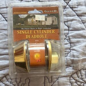 Gold Single Cylinder Deadbolt